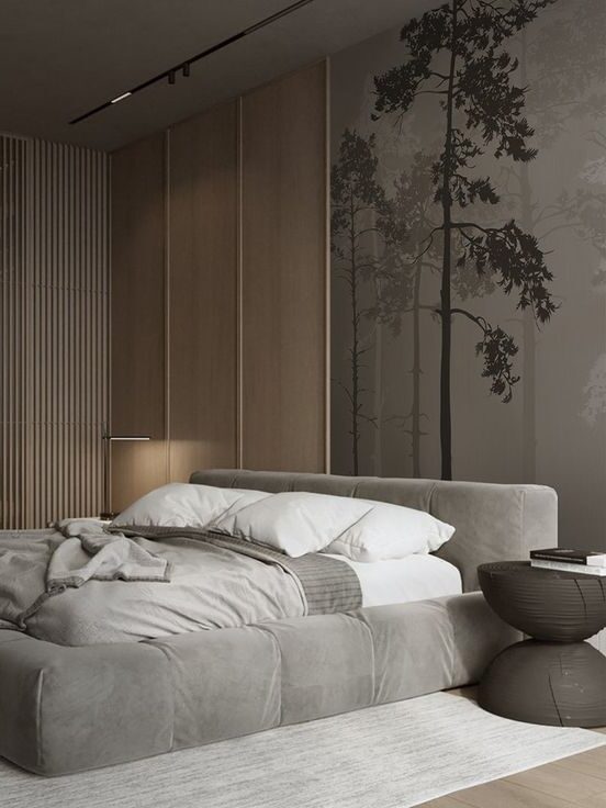 gray bedroom